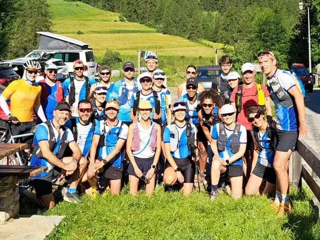 Le groupe trail de l'OM Athlétisme en sortie montagne